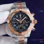 NEW! Swiss Replica Breitling Avenger Chronograph 7750 Watch in Two Tone Rose Gold Case